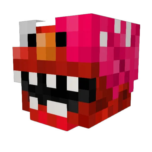 demonarts Minecraft avatar head, 3D render
