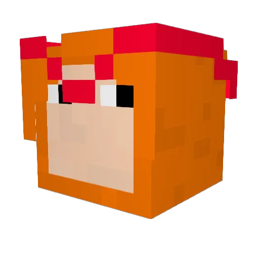 demonclick Minecraft avatar head, 3D render