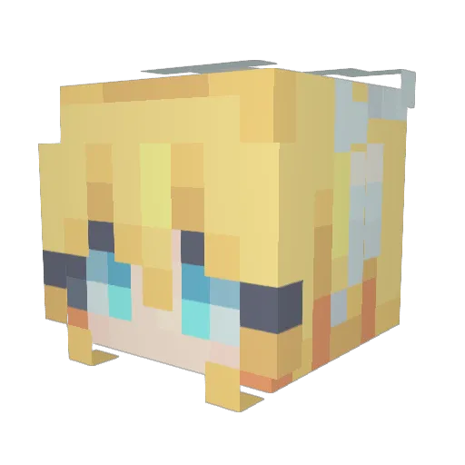 demoncook Minecraft avatar head, 3D render