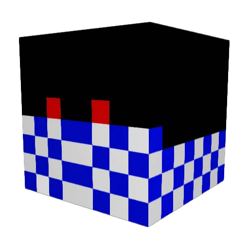demoncroes Minecraft avatar head, 3D render
