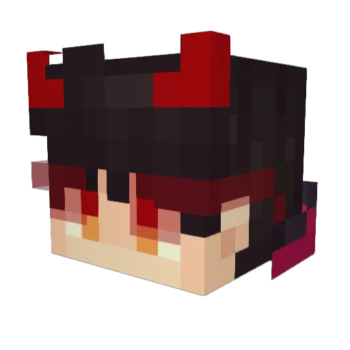 demonfix15 Minecraft avatar head, 3D render