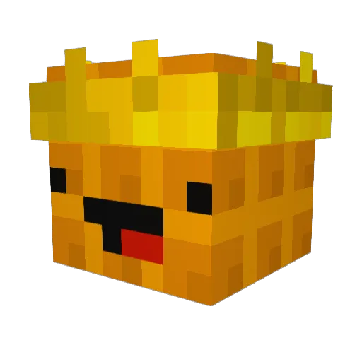 demonicwaffle Minecraft avatar head, 3D render