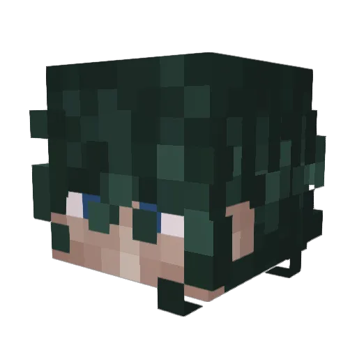 demoniosuak Minecraft avatar head, 3D render