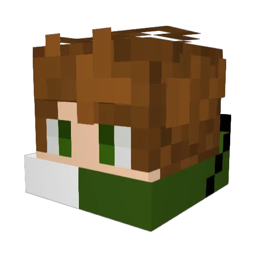 demonofclowns Minecraft avatar head, 3D render