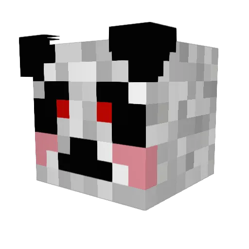 demonpanda1 Minecraft avatar head, 3D render