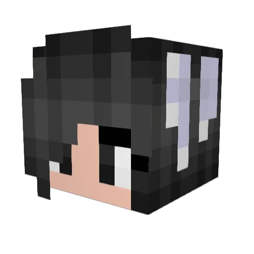 demonsfaceless Minecraft avatar head, 3D render