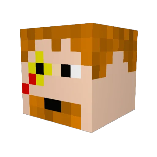 demonslayer678 Minecraft avatar head, 3D render