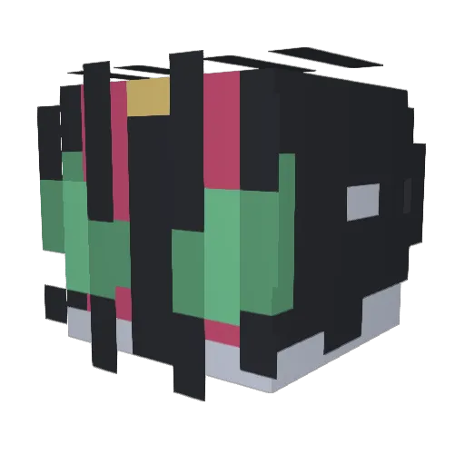 demonssb Minecraft avatar head, 3D render