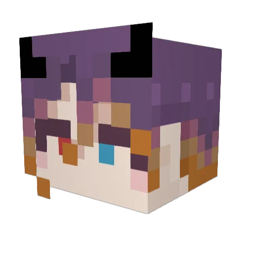 demonstrade Minecraft avatar head, 3D render