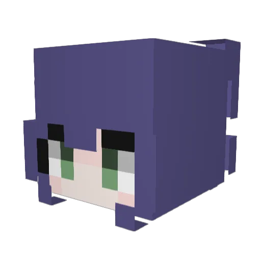 demonteur01 Minecraft avatar head, 3D render