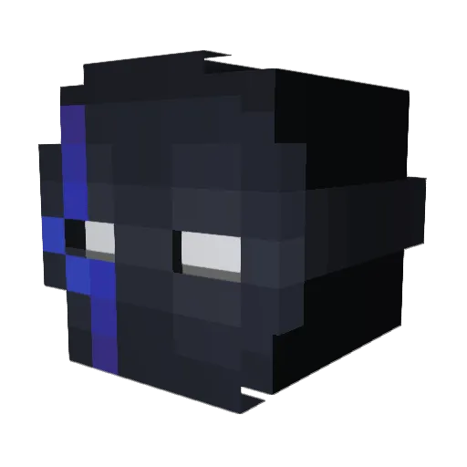demontic Minecraft avatar head, 3D render