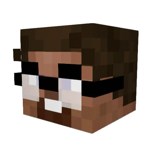 demsoNs Minecraft avatar head, 3D render
