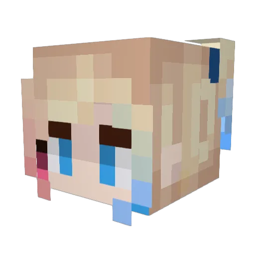 demyxesis Minecraft avatar head, 3D render