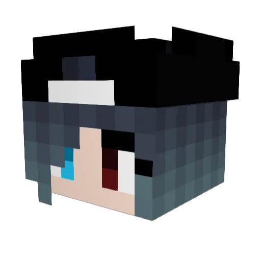 denaloks Minecraft avatar head, 3D render