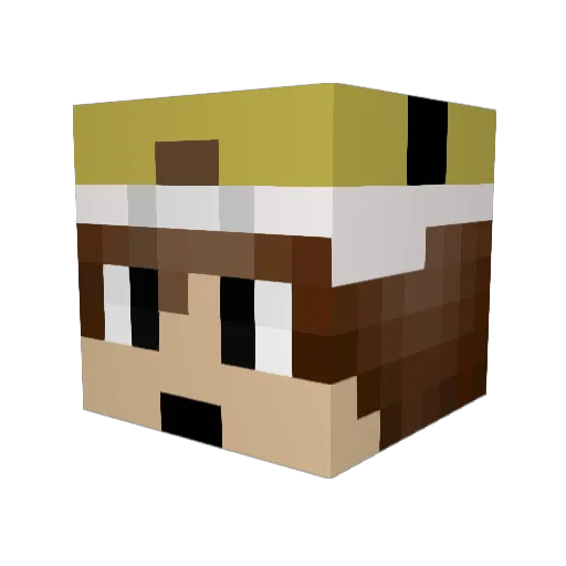 denber23 Minecraft avatar head, 3D render