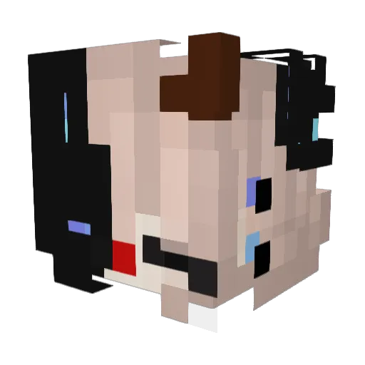 denca232 Minecraft avatar head, 3D render