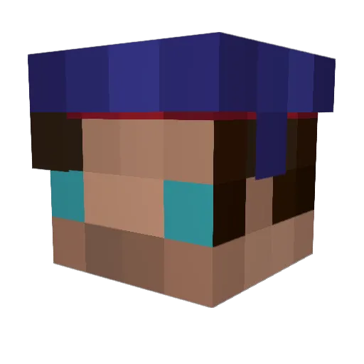 denden_ Minecraft avatar head, 3D render