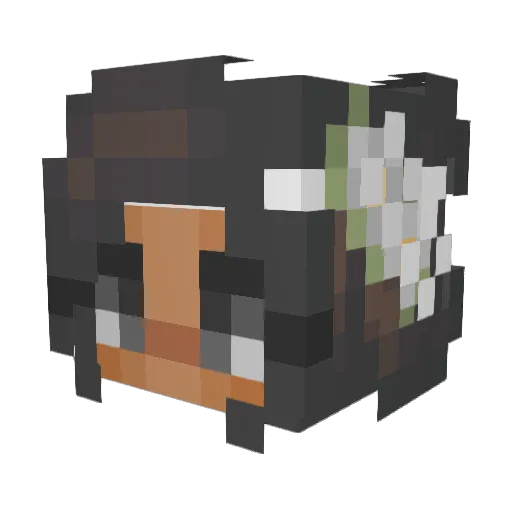 dendesgirl Minecraft avatar head, 3D render