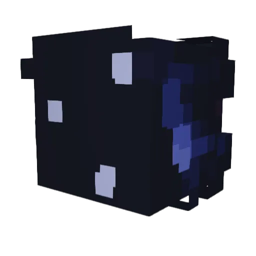 dendow Minecraft avatar head, 3D render