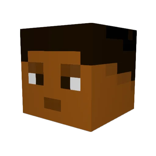 dendrosaur Minecraft avatar head, 3D render