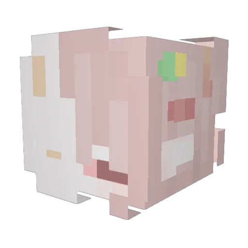deng_jiu Minecraft avatar head, 3D render
