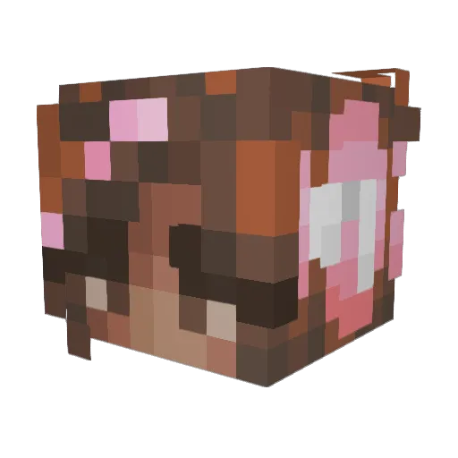 deni115 Minecraft avatar head, 3D render