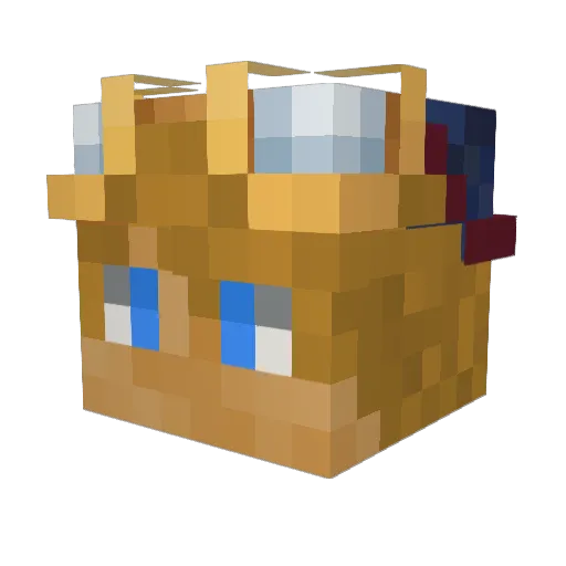deniACC Minecraft avatar head, 3D render