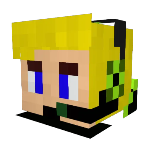 deniekster Minecraft avatar head, 3D render