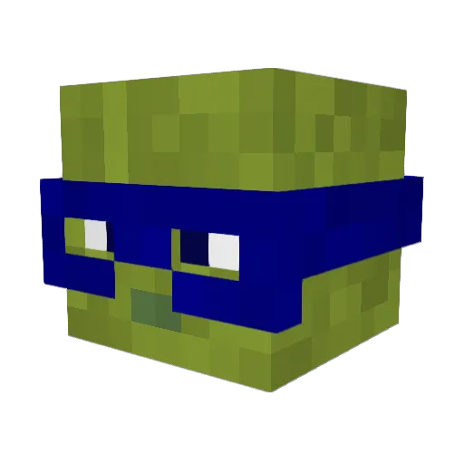 denimchan Minecraft avatar head, 3D render