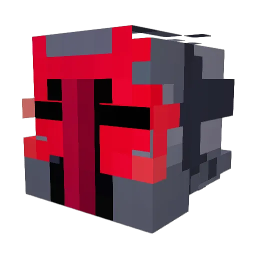 denisboev Minecraft avatar head, 3D render