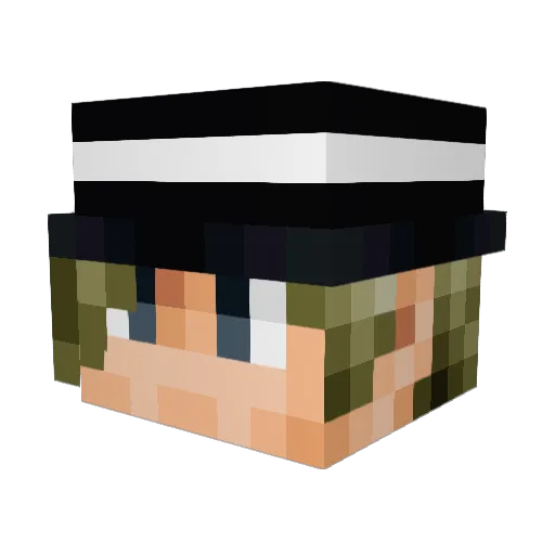 denisbr_ Minecraft avatar head, 3D render