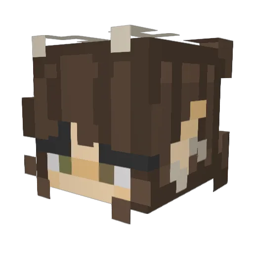 denise_1819 Minecraft avatar head, 3D render