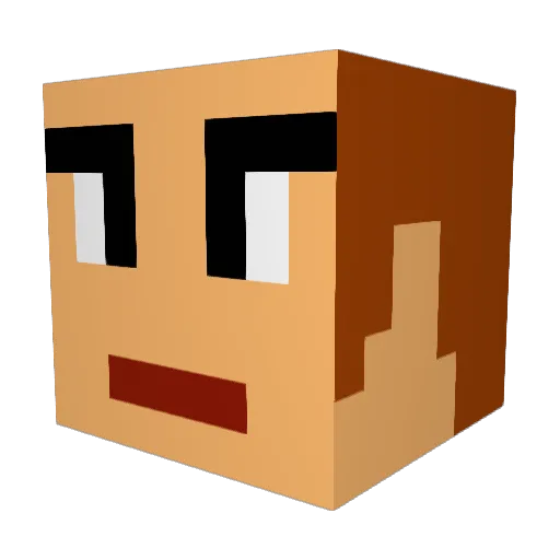 denisgoncalves Minecraft avatar head, 3D render