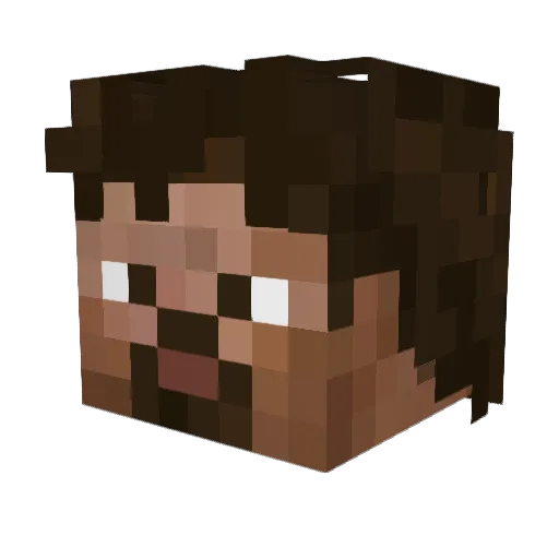 denizc_ Minecraft avatar head, 3D render