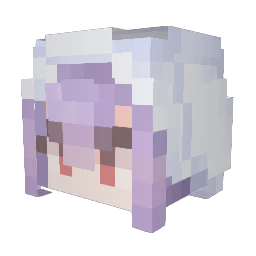 denjj Minecraft avatar head, 3D render