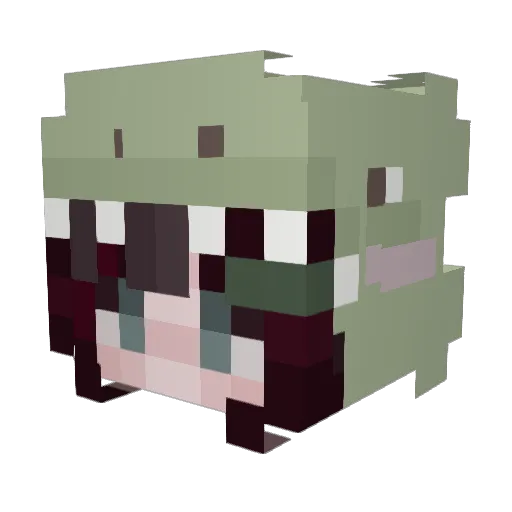 denkikong Minecraft avatar head, 3D render