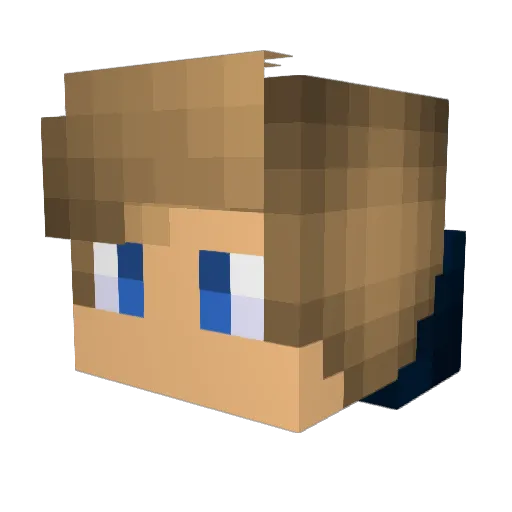 dennaboy Minecraft avatar head, 3D render
