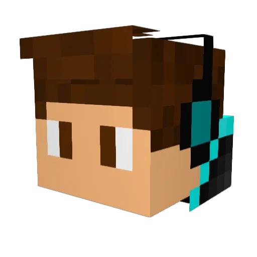 dennios_ Minecraft avatar head, 3D render