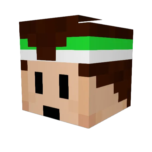 dennisadri Minecraft avatar head, 3D render