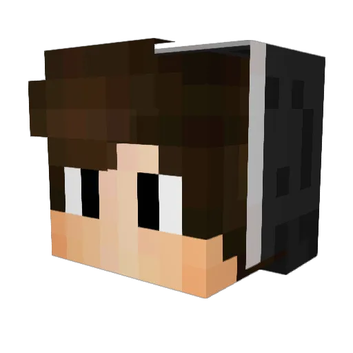 dennisalaska Minecraft avatar head, 3D render