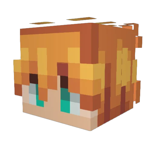 denofres Minecraft avatar head, 3D render