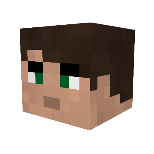 denrogi Minecraft avatar head, 3D render