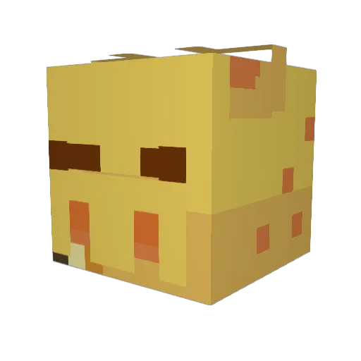 dentifrico Minecraft avatar head, 3D render
