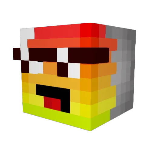 denylex Minecraft avatar head, 3D render