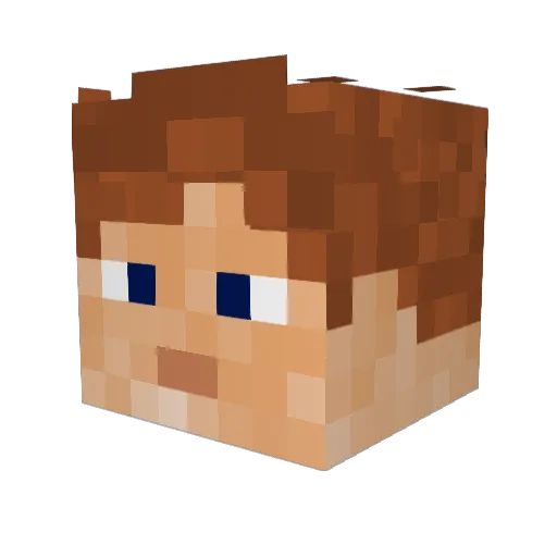 denzi007 Minecraft avatar head, 3D render