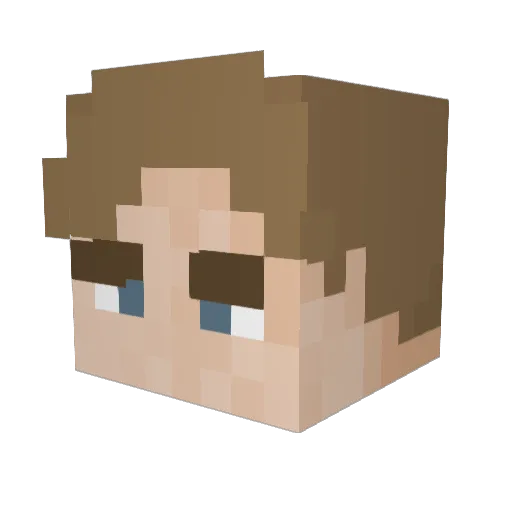 deoellks Minecraft avatar head, 3D render