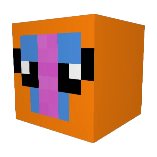 deoxsus Minecraft avatar head, 3D render