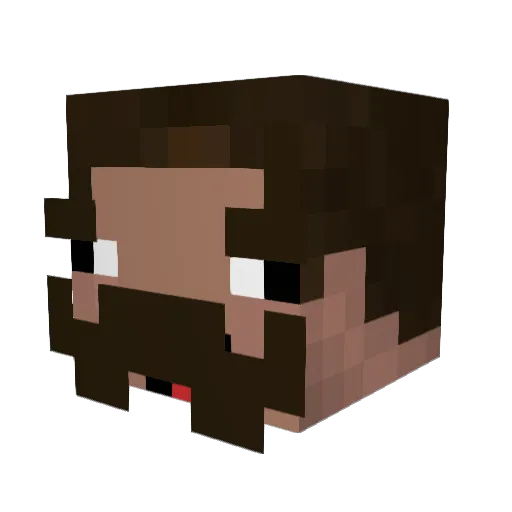 deposable Minecraft avatar head, 3D render