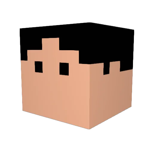 deprax3 Minecraft avatar head, 3D render