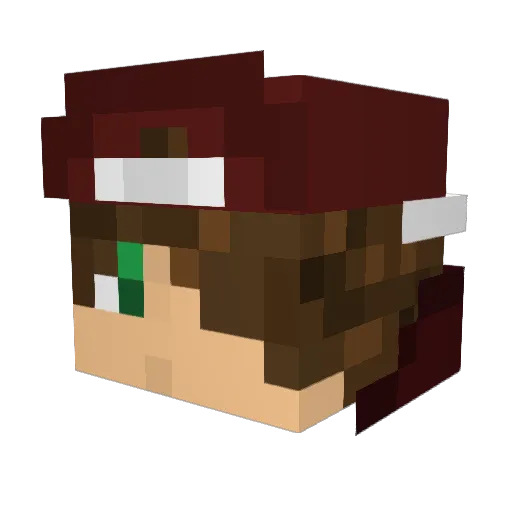depressao Minecraft avatar head, 3D render